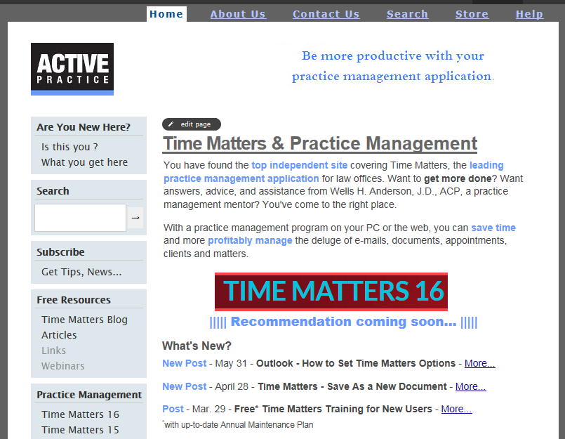 Active Practice Website 2.0