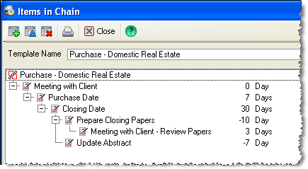 Screenshot Items in Chain