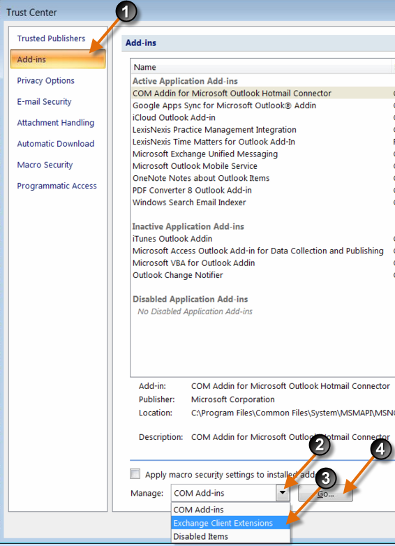 Outlook Add-ins